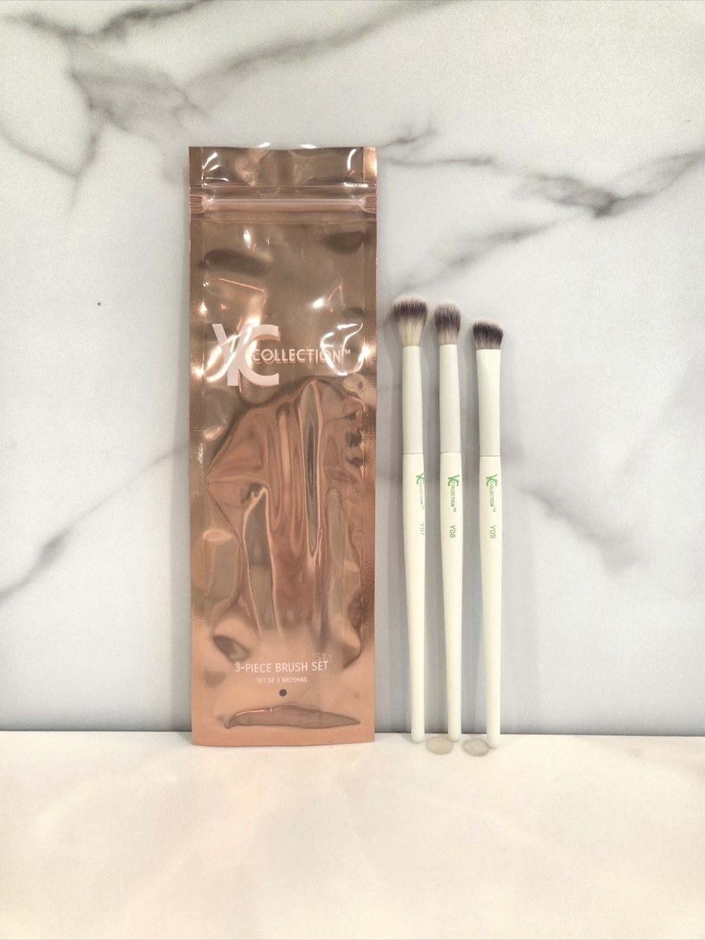 YC COLLECTION 3 Piece Brush Set Brushes Y07, Y08 & Y09 - NEW IN PACKAGE